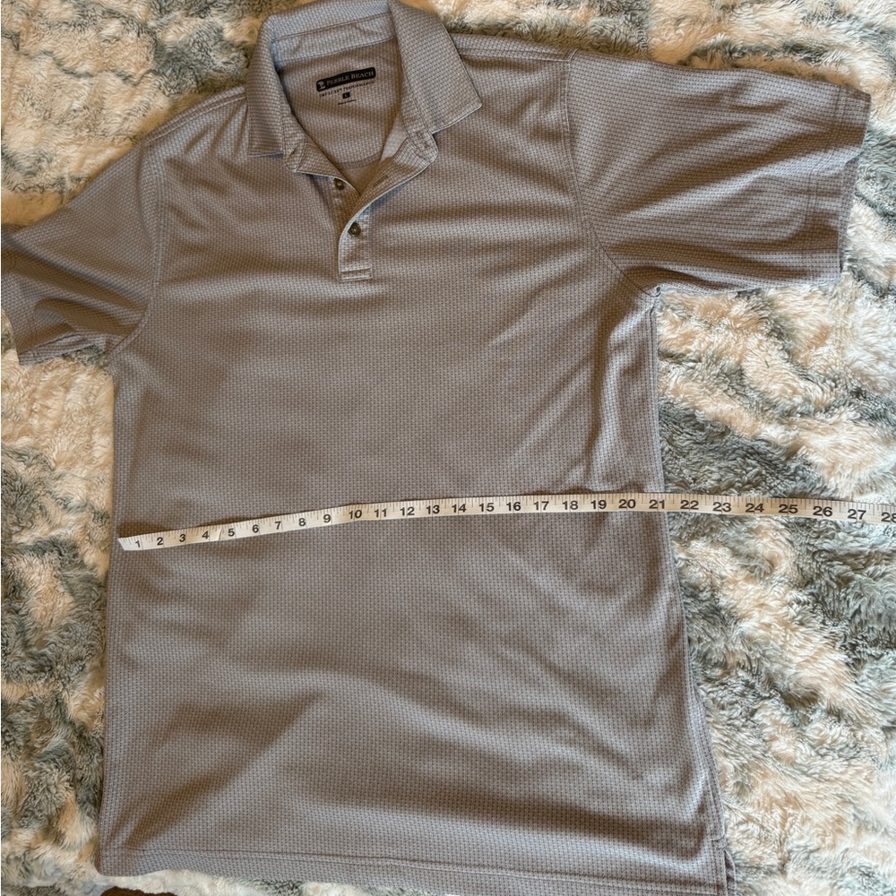 Pebble Beach Gray Performance Polo Shirt